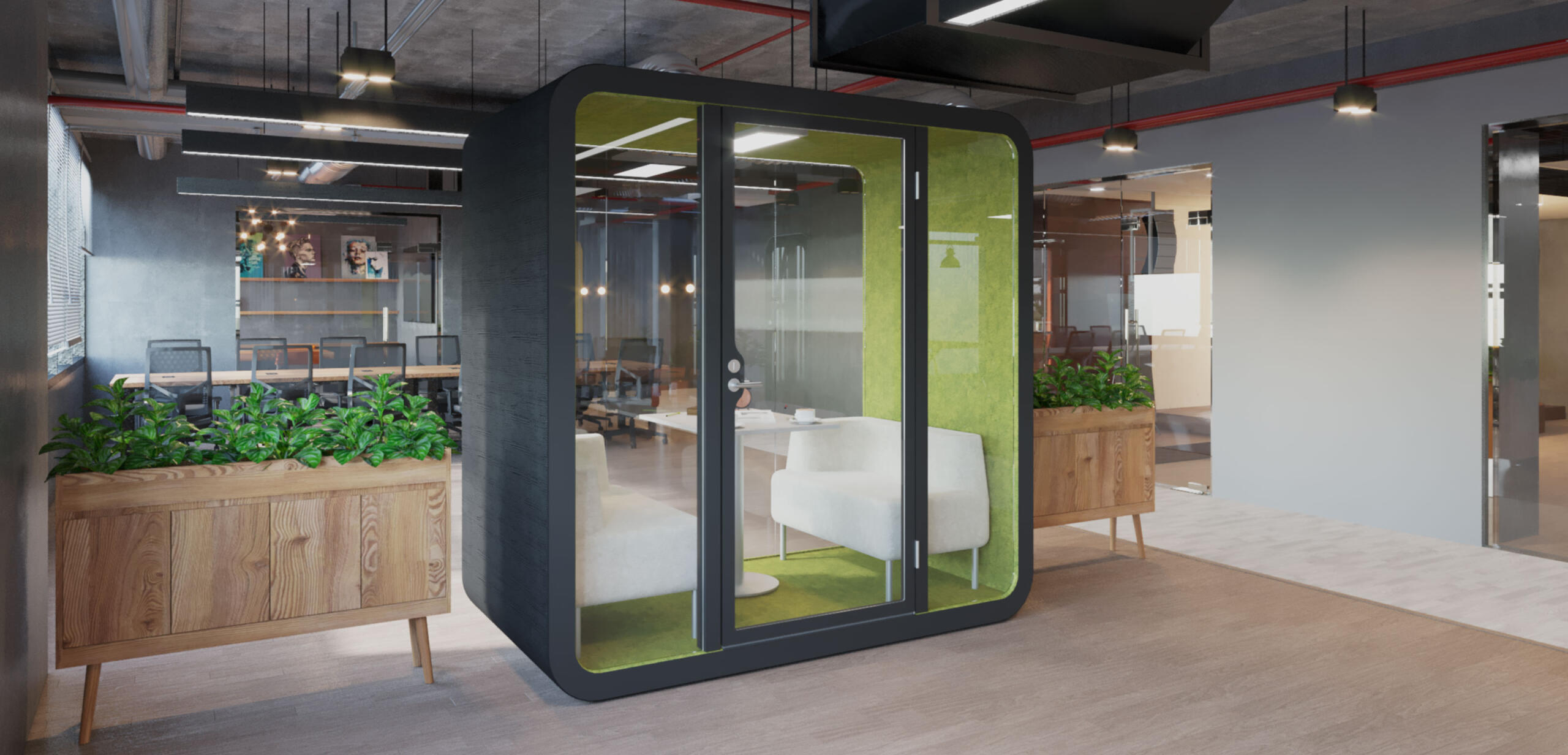 CUBY–S İKİLİ PHONE BOOTH AKUSTİK KABİNLER